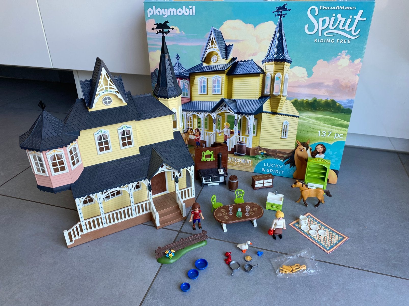 Playmobil Spirit Lucky’s huis 9475, Kinderen en Baby's, Speelgoed | Playmobil, Ophalen, Zo goed als nieuw, Complete set