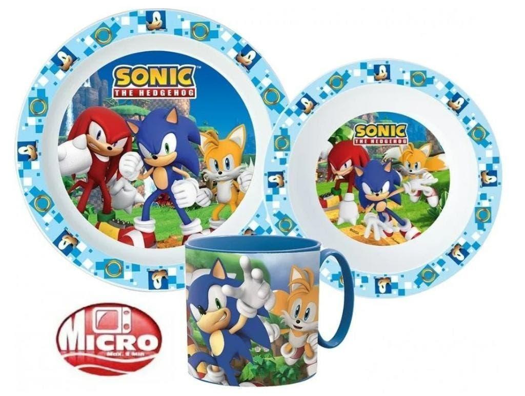 Sonic Kinderservies met Mok - Magnetron Eetsetje / Dinerset, Kinderen en Baby's, Ophalen of Verzenden, Nieuw