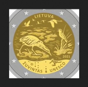 Lituanie 2 euros sp. Sortir. Žuvintas, Timbres & Monnaies, Enlèvement ou Envoi, Autres pays, 2 euros, Monnaie en vrac