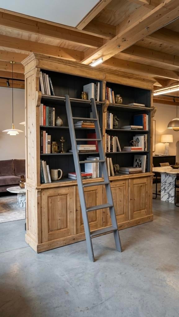 Unieke houten Boekenkast (gratis thuisbezorgd), Grenenhout, 200 cm of meer, Nieuw, Ophalen of Verzenden