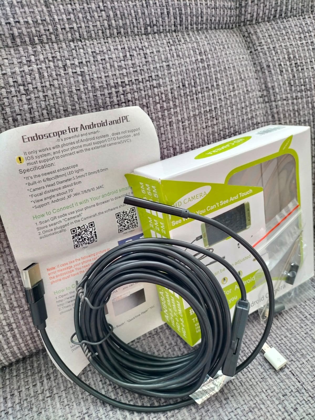 Caméra Endoscope d'inspection HD, Neuf