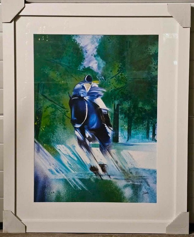 ️ Deux peintures originales – chevaux & cavaliers, Enlèvement