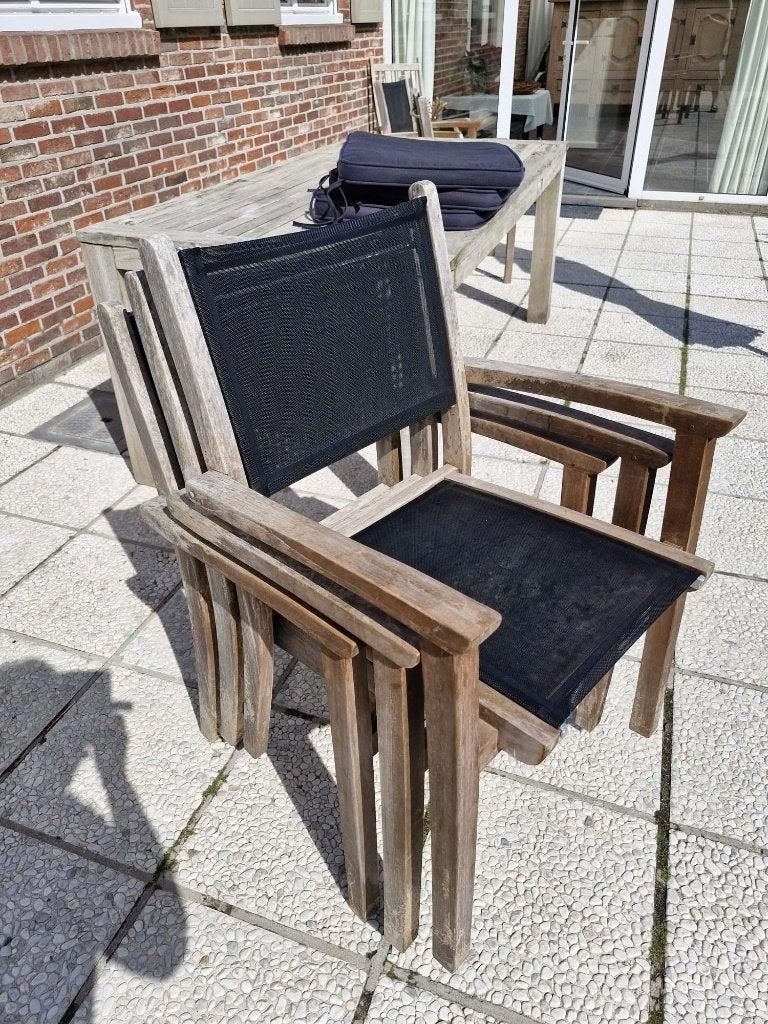 Tuinstoelen 6 stuks, Tuin en Terras, Tuinstoelen, Ophalen, Gebruikt, Stapelbaar