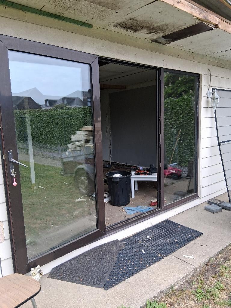 Glazen deur met 2 ramen, Doe-het-zelf en Bouw, Ophalen