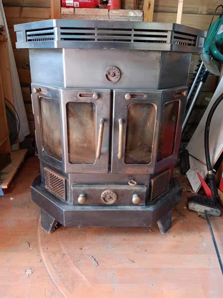 Houtkachel Barbas Rosolo 9 kW, Ophalen, Gebruikt, Houtkachel, Vrijstaand