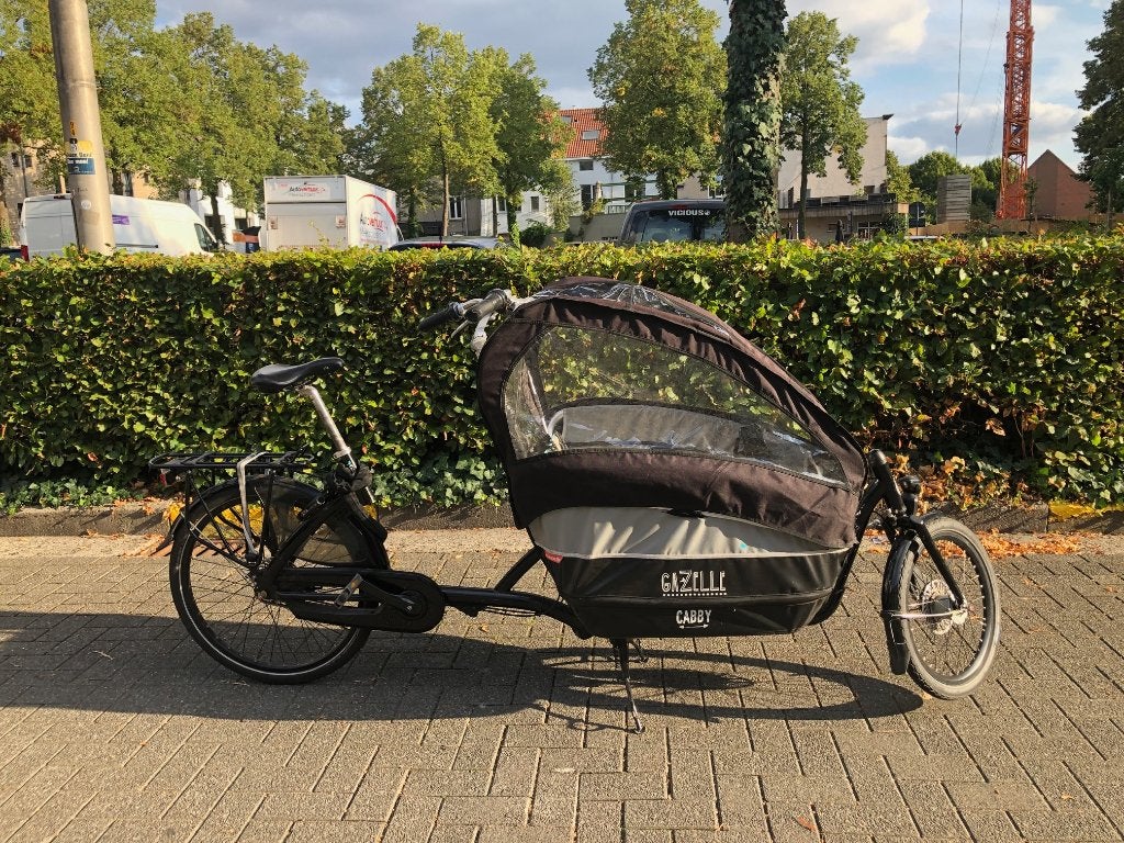 Gazelle cabby bakfiets met accessoires, Fietsen en Brommers, Ophalen, Gebruikt, 2 kinderen, Huif