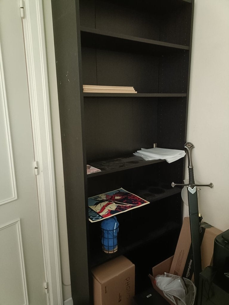 Étagère à livres noir IKEA - Urgent, Huis en Inrichting, Woonaccessoires | Etagères, Ophalen, Etagère, Verstelbaar, Zo goed als nieuw