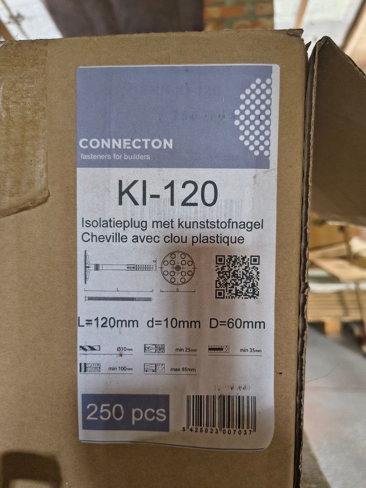 isolatie pluggen L120 Dikte10 Dia60 230stuks, Ophalen, Nieuw, Overige materialen