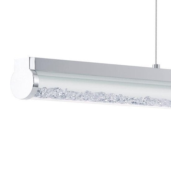 Lamp met kristallen, Maison & Meubles, Lampes | Suspensions, Comme neuf, 50 à 75 cm, Verre, Métal, Enlèvement