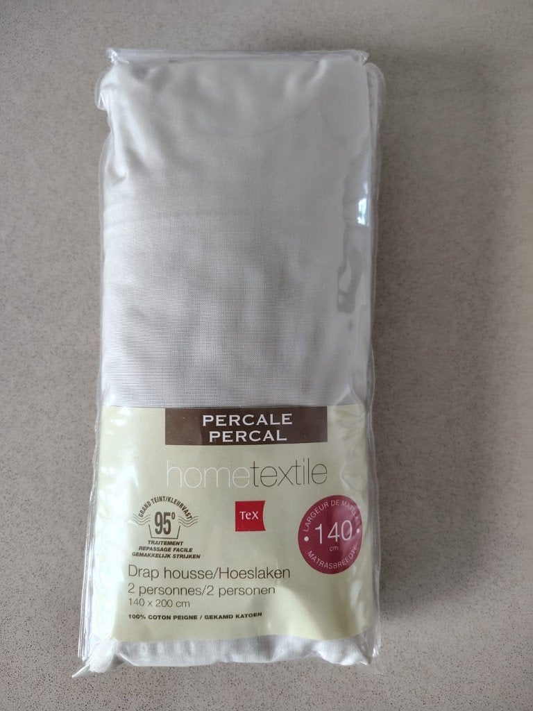 Drap-housse, Maison & Meubles, Neuf, Drap-housse ou Taie d'oreiller, Beige, Enlèvement