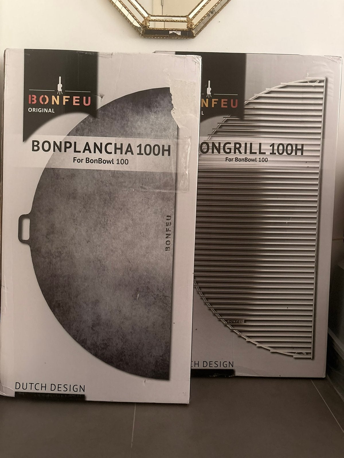 BonFeu BonGrill 1/2 + BonPlancha 1/2 vuurschaal Ø100, Tuin en Terras, Ophalen, Nieuw