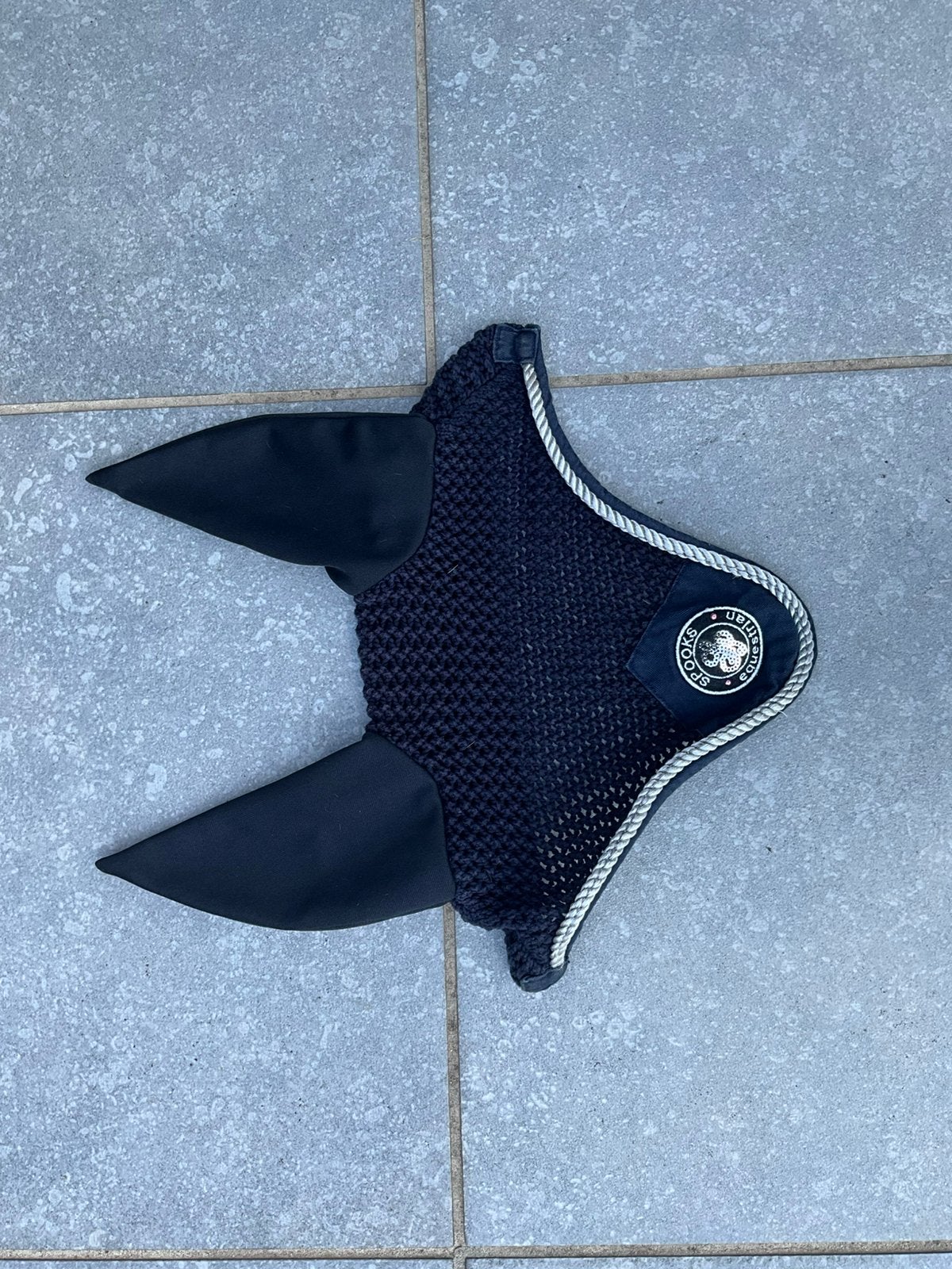 Bonnet bleu marine Spooks, Dieren en Toebehoren, Gebruikt, Springen, Ophalen of Verzenden, Blauw