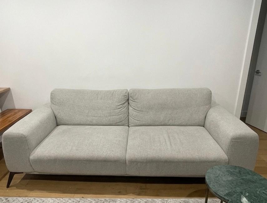 Canapé gris chiné - Design moderne et épuré, Enlèvement ou Envoi, Comme neuf, Métal