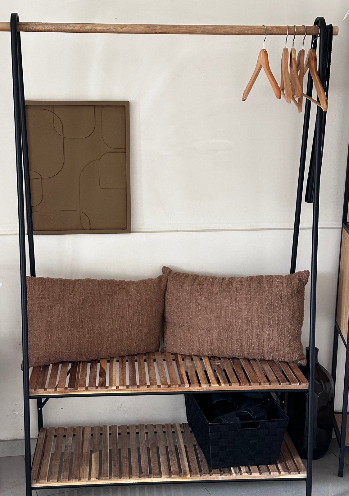 Meuble d entree porte manteau avec étagères, Maison & Meubles, Enlèvement, Comme neuf, Bois