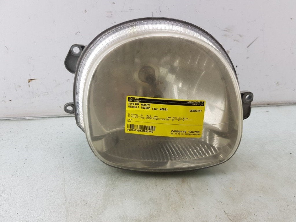 PHARE / OPTIQUE AVANT DROIT Twingo (C06) (|7701049687|), Dhr. J. Ham, Renault, Administratie@autoham.nl, Utilisé