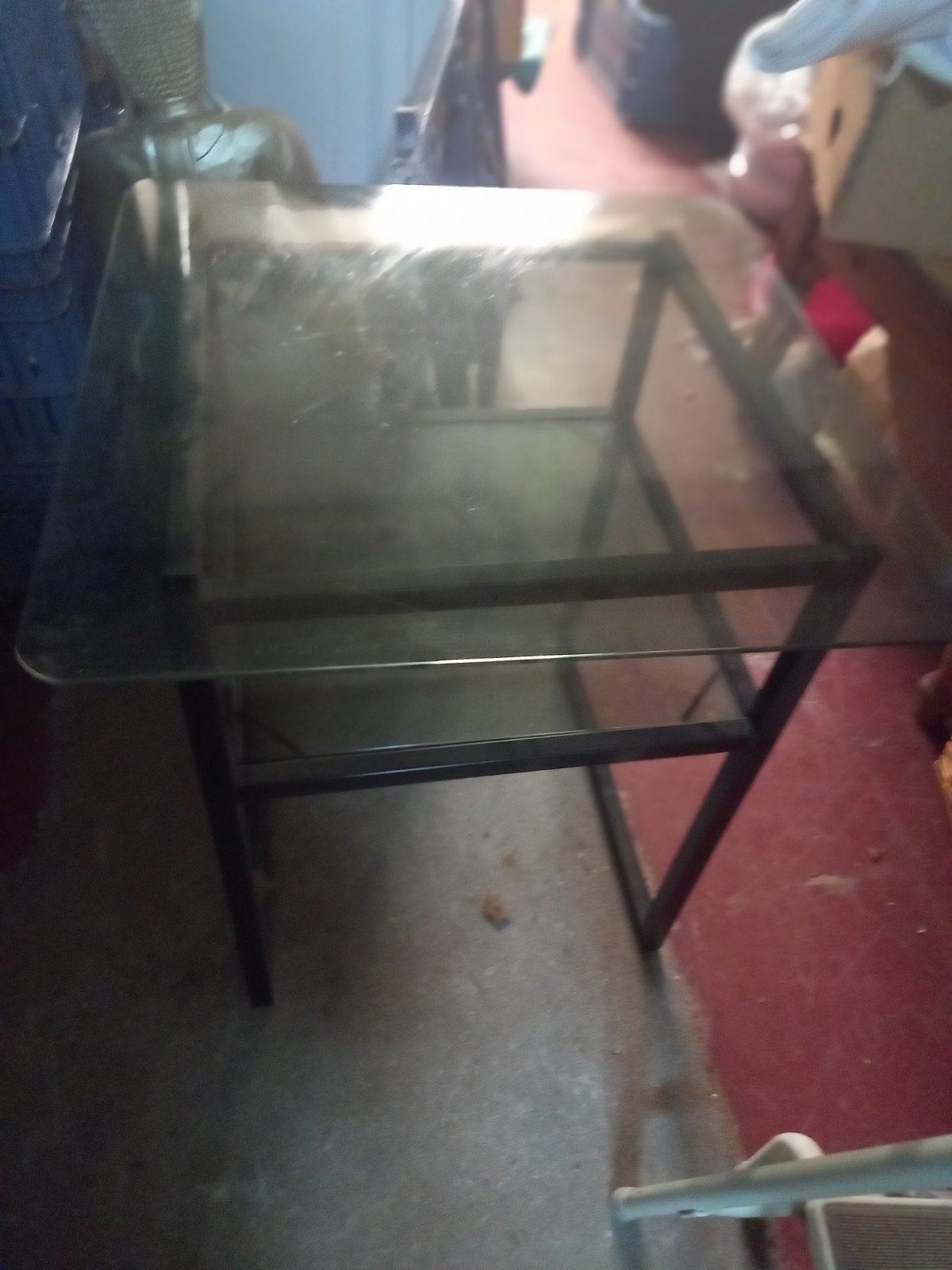 table d appoint en verre 50 cm sur 50 cm et 55 cm hauteur, Enlèvement, Verre