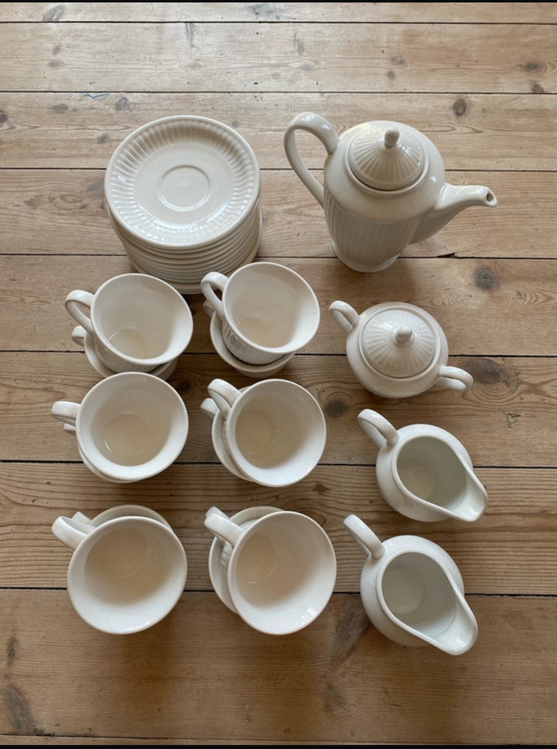 Theeservies voor 12 personen, Huis en Inrichting, Keuken | Servies, Zo goed als nieuw, Compleet servies, Overige stijlen, Keramiek