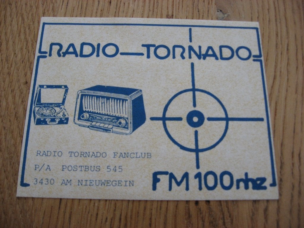 Radio Tornado Nieuwegein Sticker, Verzamelen, Ophalen of Verzenden, Nieuw, Overige typen