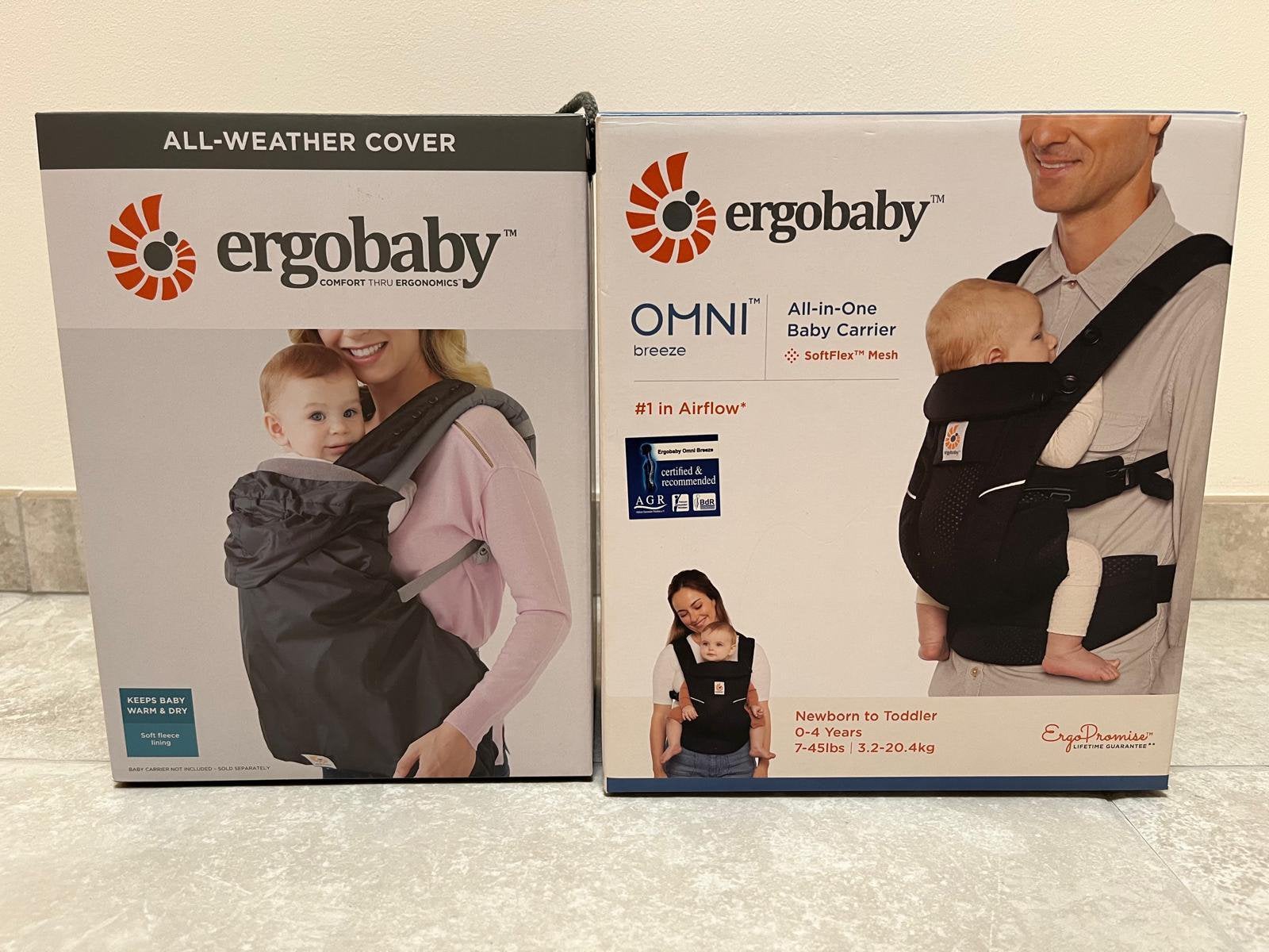 Ergobaby draagzak met all-weather cover nieuw, Enfants & Bébés, Autres marques, Porte-bébé, Comme neuf, Enlèvement