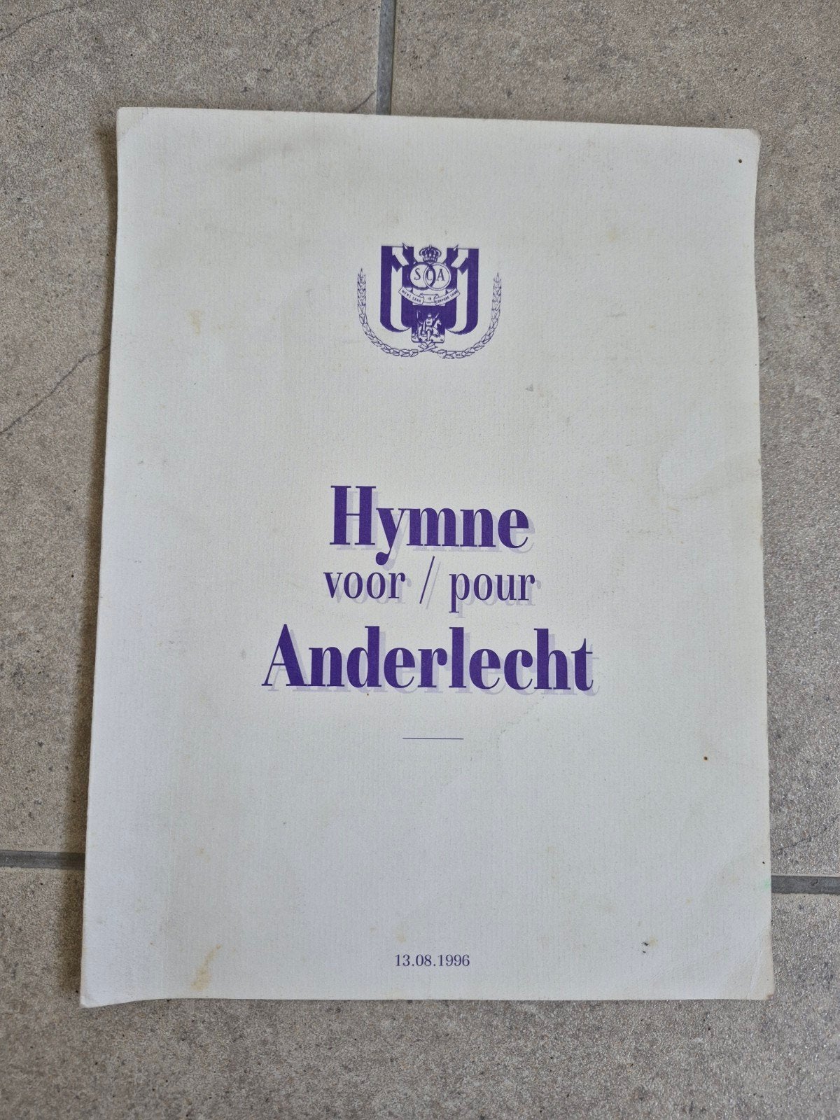 RSCA , rsc Anderlecht, Livres, Enlèvement