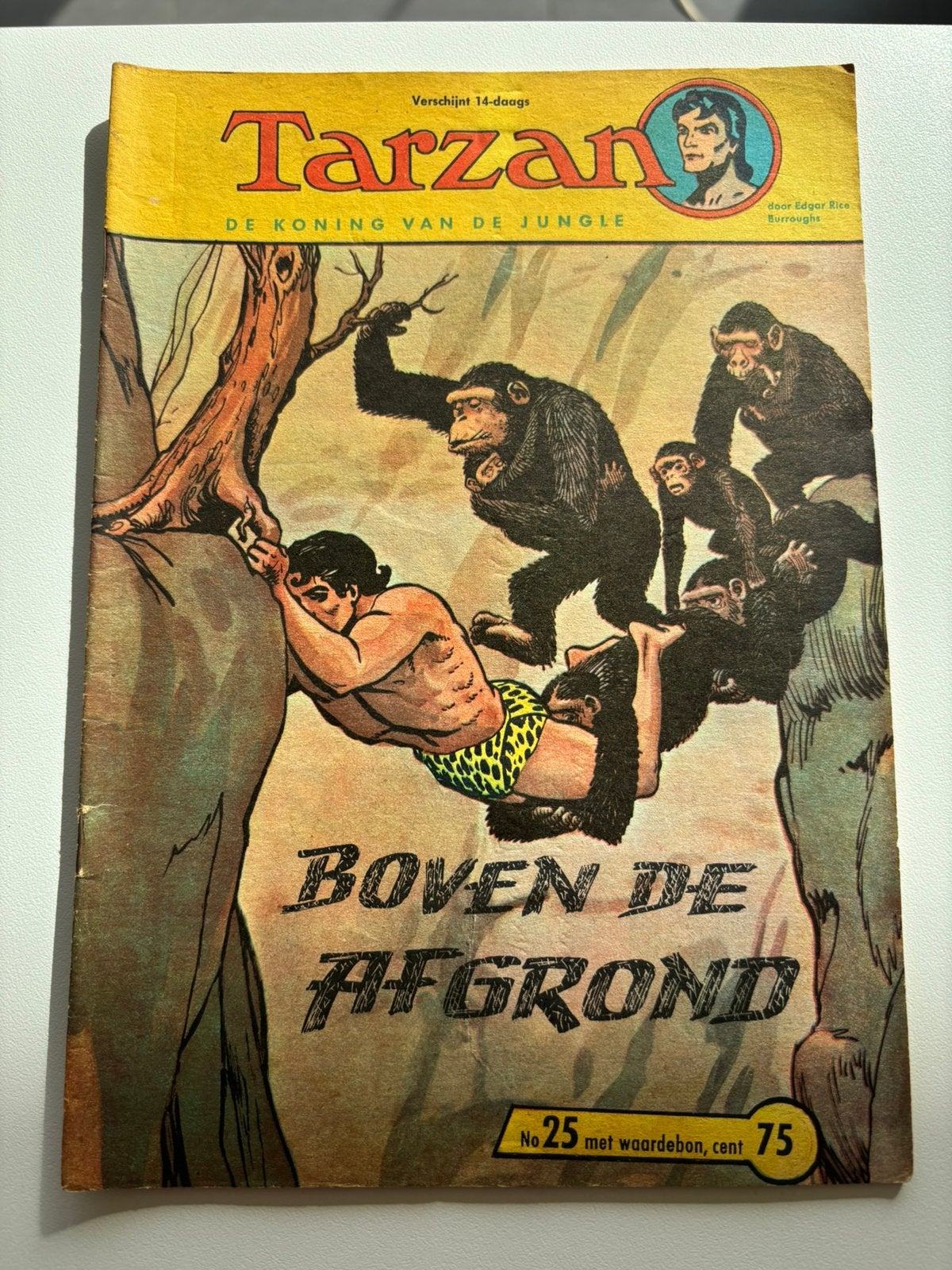 Tarzan strip nr 25 Boven de afgrond., Eén comic, Ophalen, Gelezen