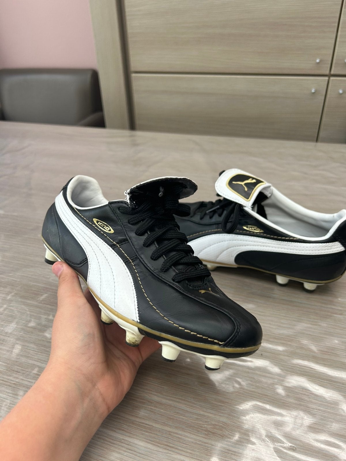Voetbalschoenen Puma king Maat 38, Verzenden, Zo goed als nieuw, Sportschoenen, Zwart
