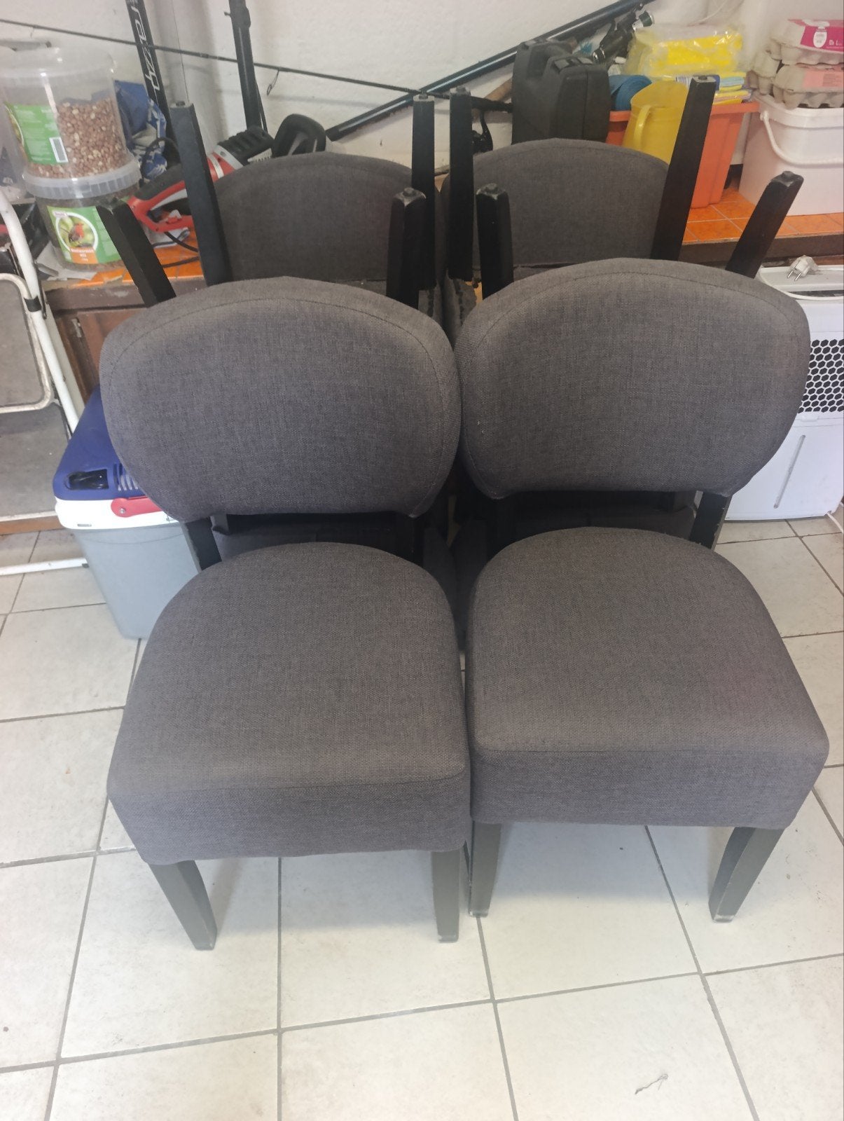 6 stoelen te koop, Maison & Meubles, Gris, Enlèvement, Bois, Modern