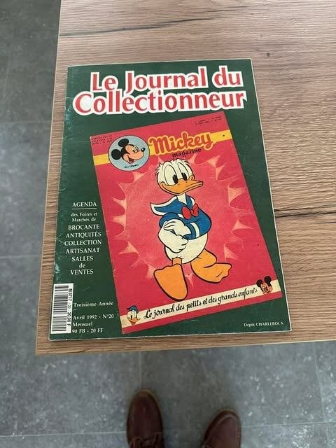 le journal du collectionneur avril 1992 N 20 mensuel Mickey, Enlèvement, 1980 à nos jours, Journal ou Magazine