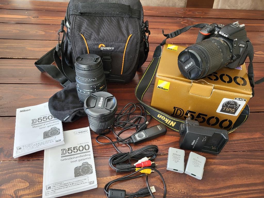 Complete starterskit Nikon D5500, Audio, Tv en Foto, Ophalen, Zo goed als nieuw, Spiegelreflex, Nikon