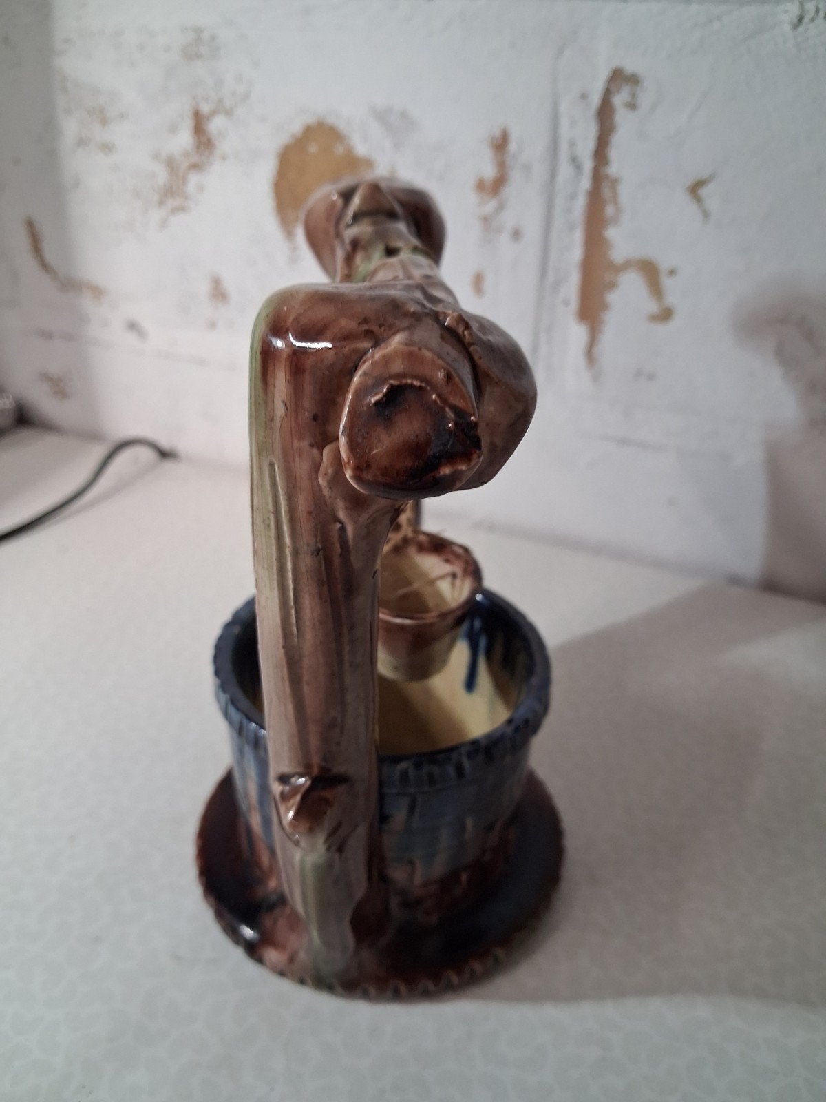 Vlaams aardewerk waterput met paddestoelen, Ophalen of Verzenden