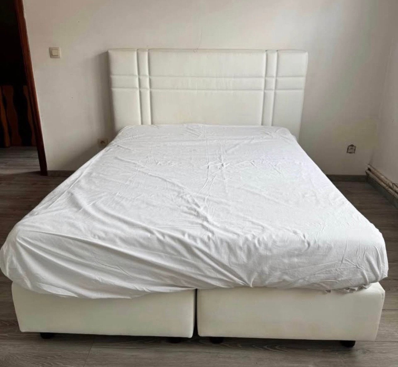 Lit boxspring 140x200, Maison & Meubles, 140 cm, Enlèvement, Utilisé, 200 cm