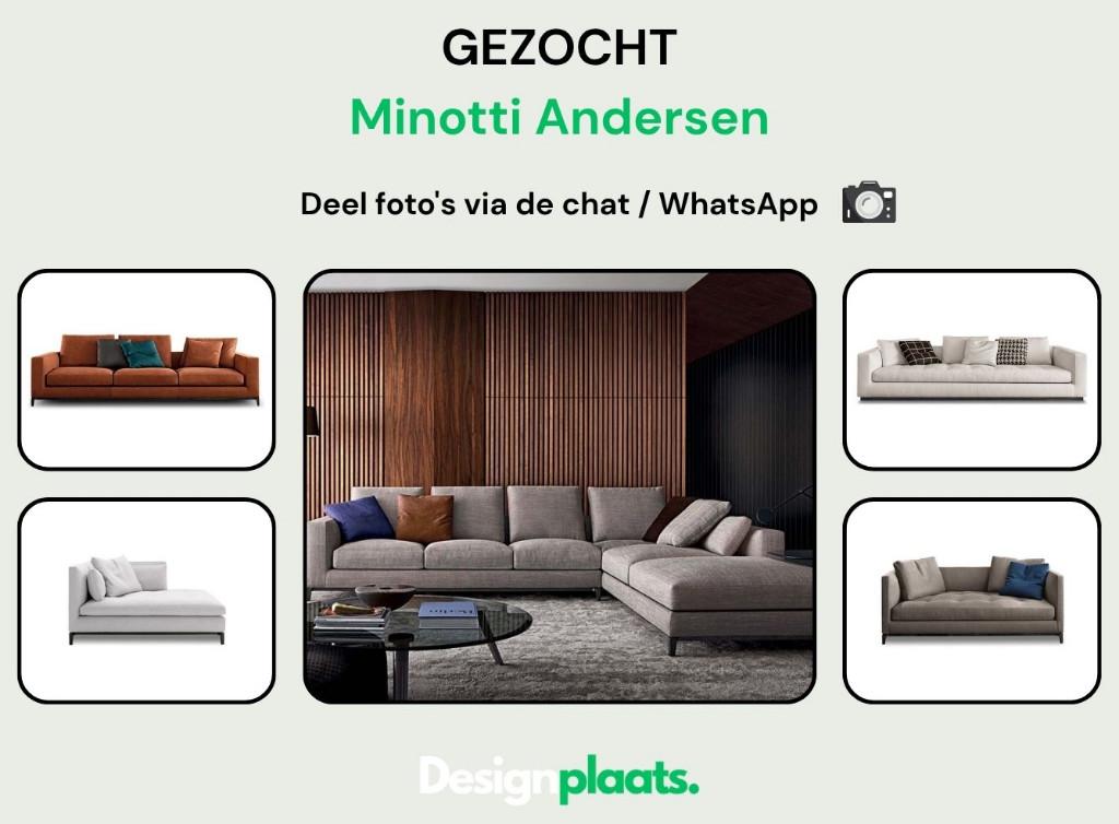 RECHERCHE: Minotti Andersen — Achat immédiat, Enlèvement ou Envoi, Banc d'angle, Design Bankstellen Minotti