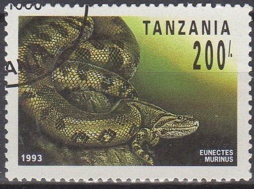 Tanzania - Anaconda - 1993, Ophalen of Verzenden, Tanzania, Gestempeld
