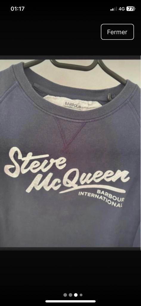 Sweat-shirt Barbour Steve McQueen M, Enlèvement ou Envoi, Comme neuf