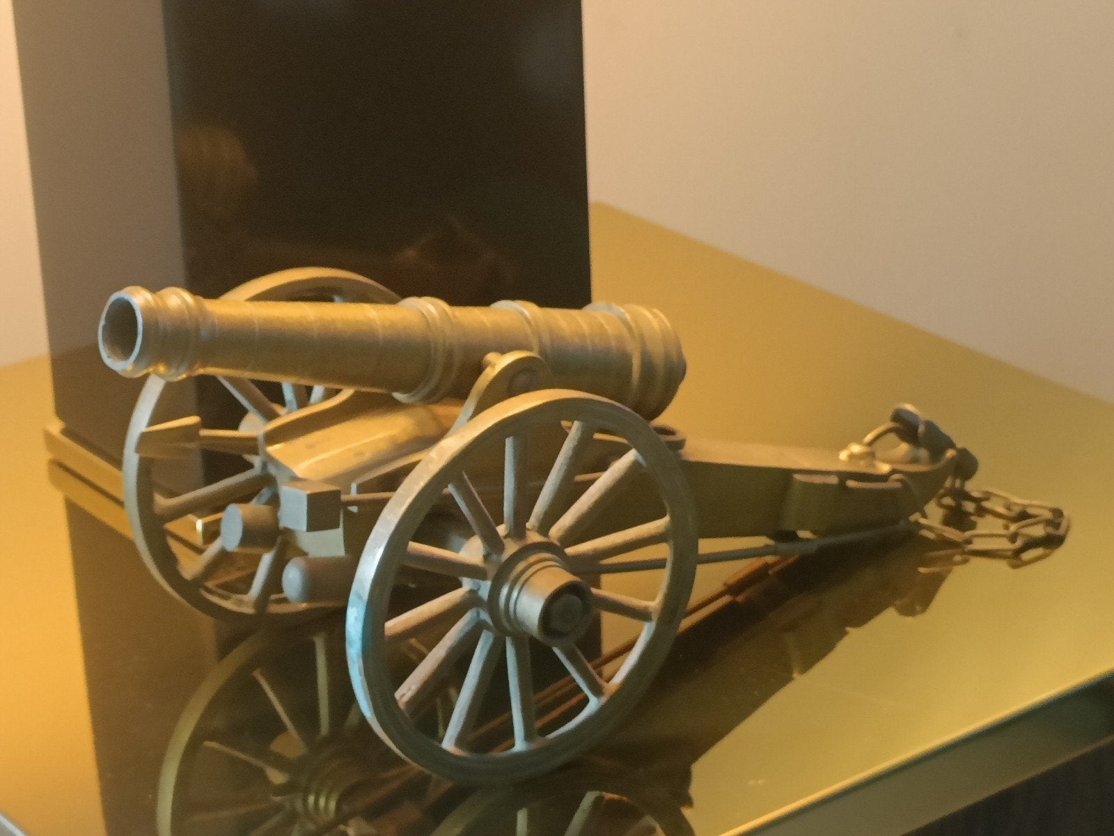 Canon miniature laiton époque Napoléon 1815., Collections, Enlèvement ou Envoi, Armée de terre