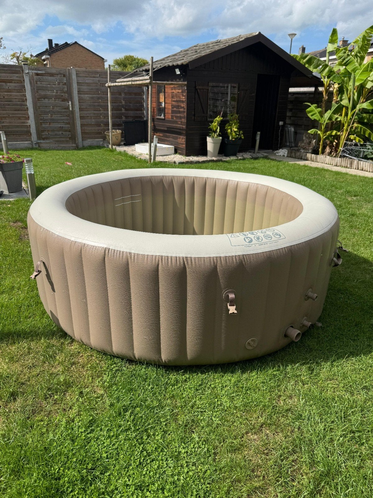 jacuzzi, Jardin & Terrasse, Bains à remous et Spas, Enlèvement, Utilisé, Couverture, Gonflable