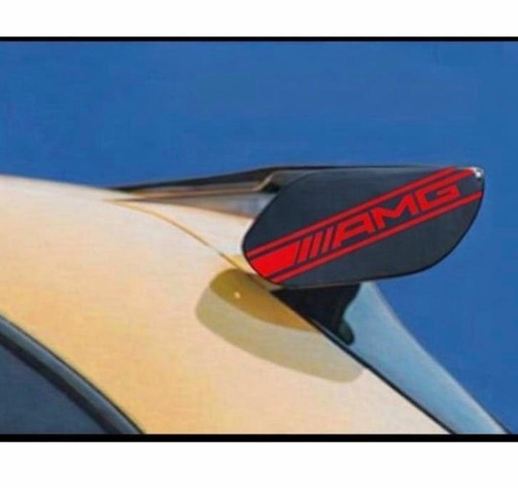 Mercedes A45 SPOILER Stickers AMG Vinyl 2X Sticker Logo ROOD, Ophalen of Verzenden
