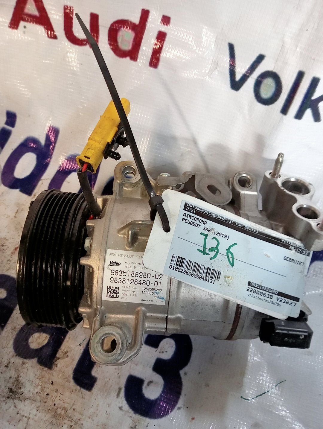 Peugeot 308  AIRCOPOMP artikelnummer 9843291080, -, Opel, Utilisé, -