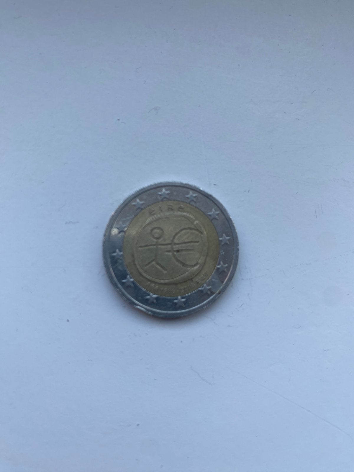Stik man 2 euro munt, Ophalen, 2 euro