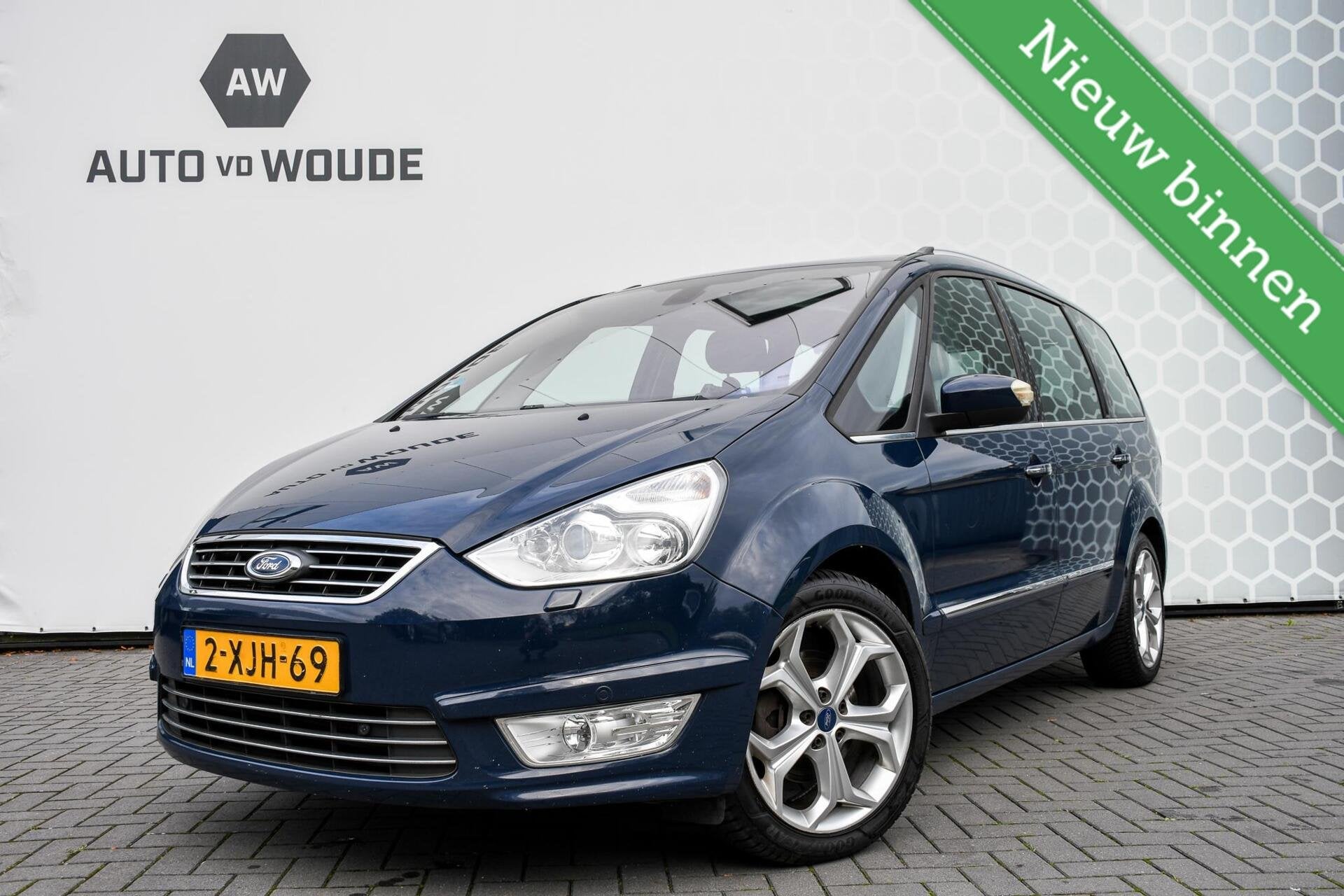 Ford Galaxy 2.0 TDCi Lease Platinum Leer 7 persoons, Auto's, Voorwielaandrijving, Euro 5, Monovolume, Zwart