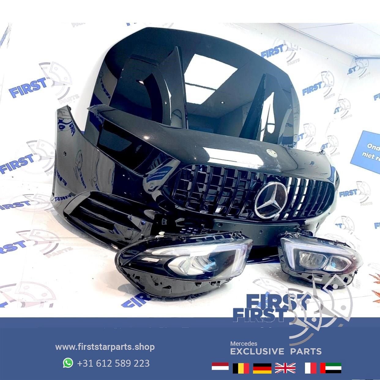 W177 V177 AMG VOORKOP Mercedes A Klasse 2018-2021 ZWART ORIG, Utilisé, -, Avant, -