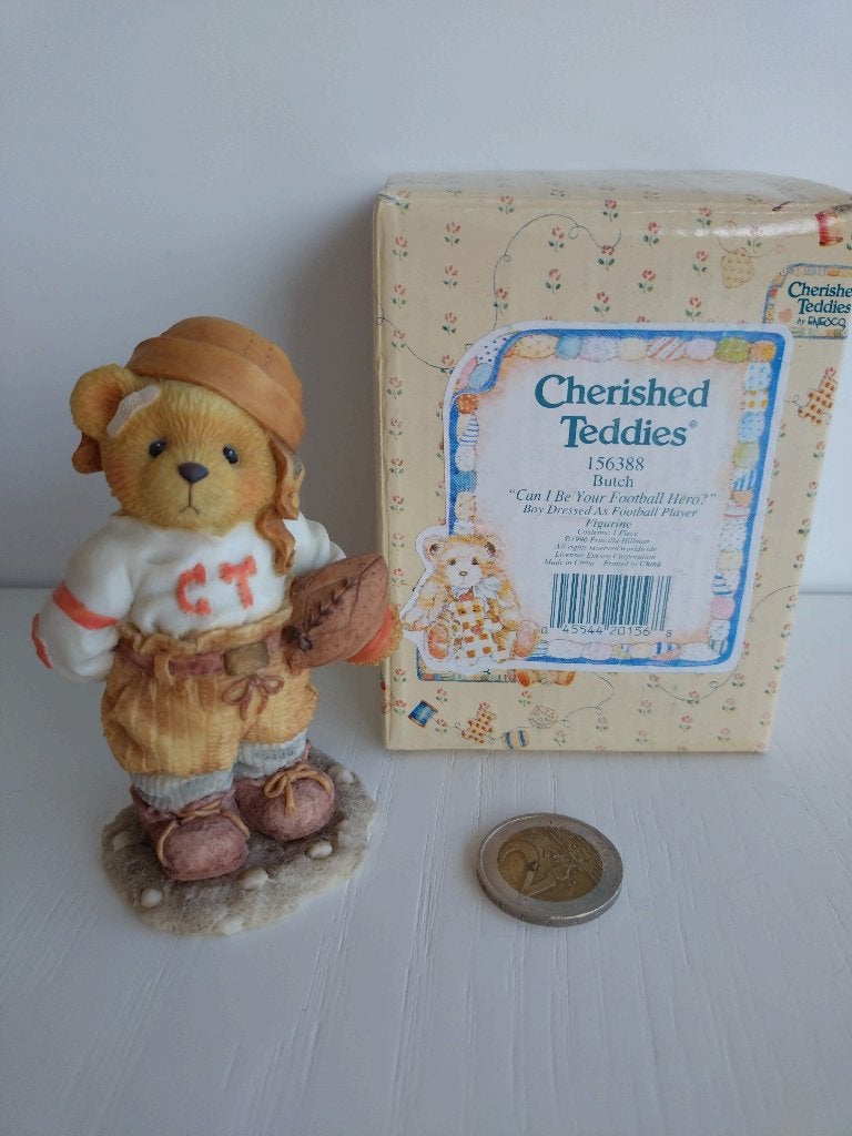 Cherished teddies - Butch, Collections, Ours & Peluches, Enlèvement ou Envoi, Comme neuf, Statue, Cherished Teddies