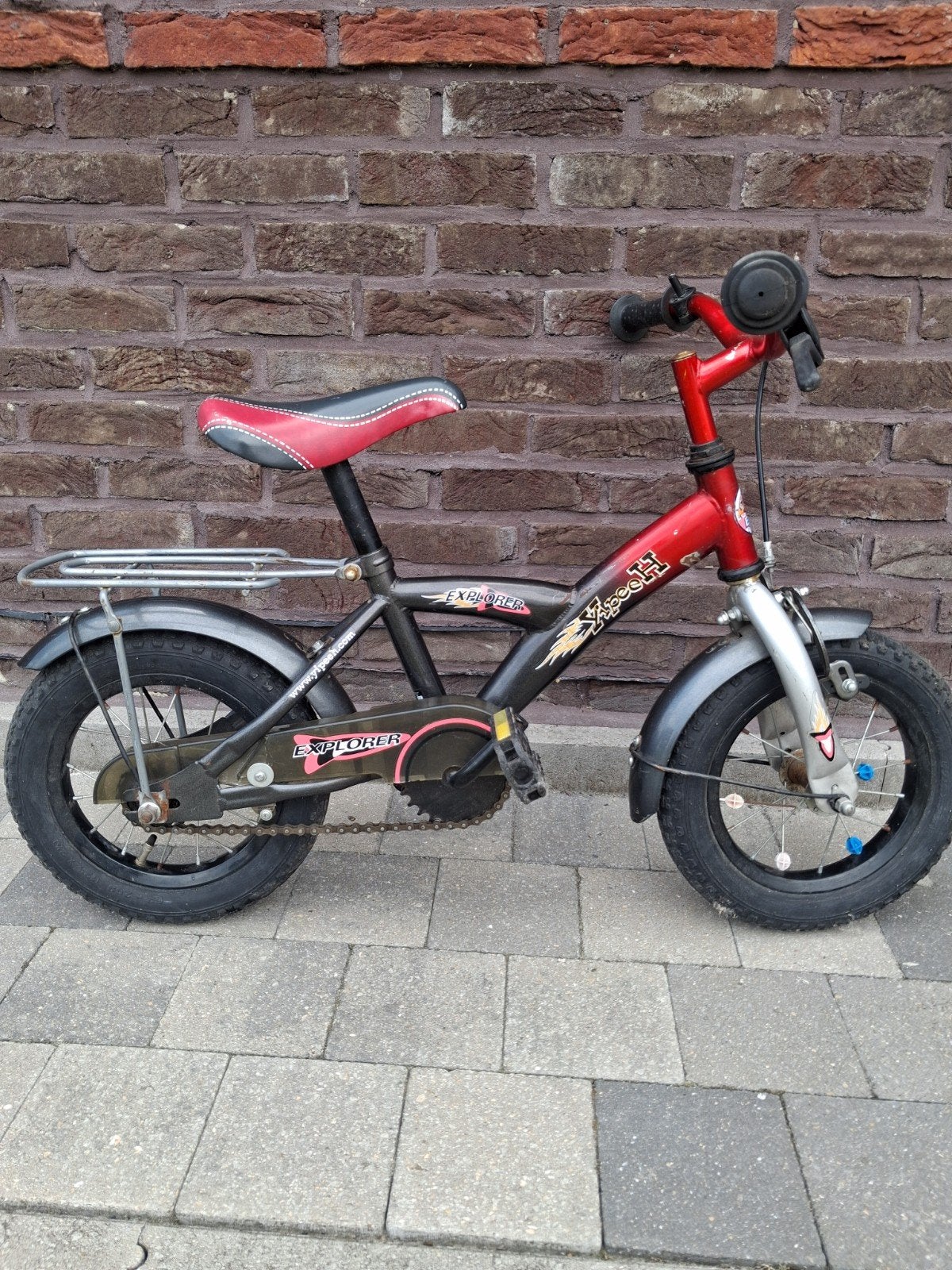 kinder fiets jongen, Fietsen en Brommers, Ophalen, Terugtraprem, Minder dan 16 inch