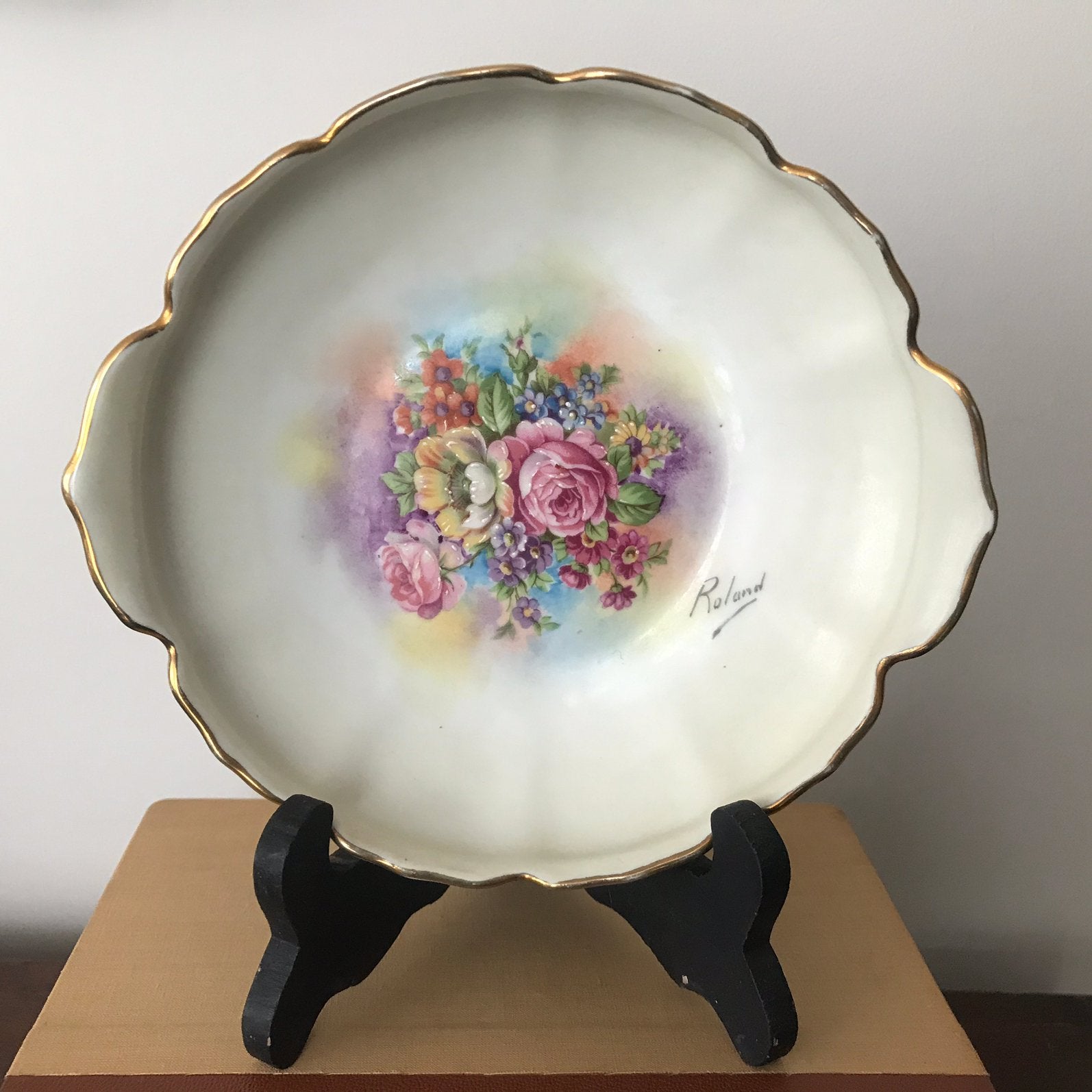 Antiek porseleinen schaal, Limoge, Antiek en Kunst, Ophalen of Verzenden