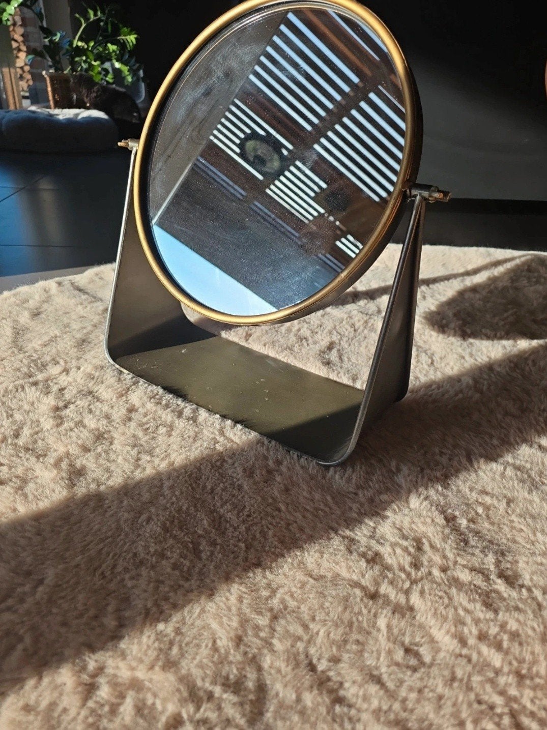 Miroir à poser métal industriel style Dulton vintage, Enlèvement, Rond