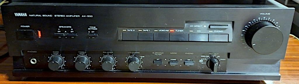 Yamaha AX-500 vintage versterker, Audio, Tv en Foto, Versterkers en Ontvangers, Gebruikt, Yamaha, Ophalen of Verzenden, 60 tot 120 watt