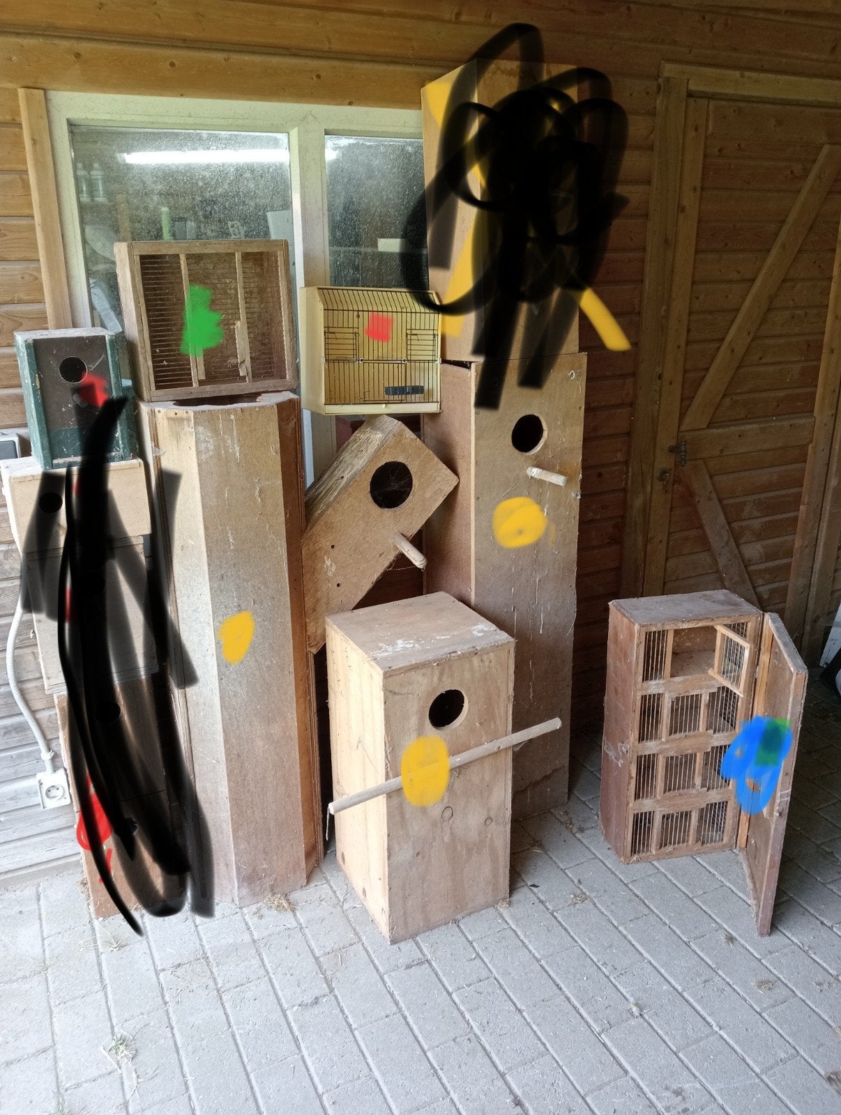 Kweek blokken, Dieren en Toebehoren, Vogels | Hokken en Kooien, Ophalen, Gebruikt, Hout, Broedkooi of Kweekkooi