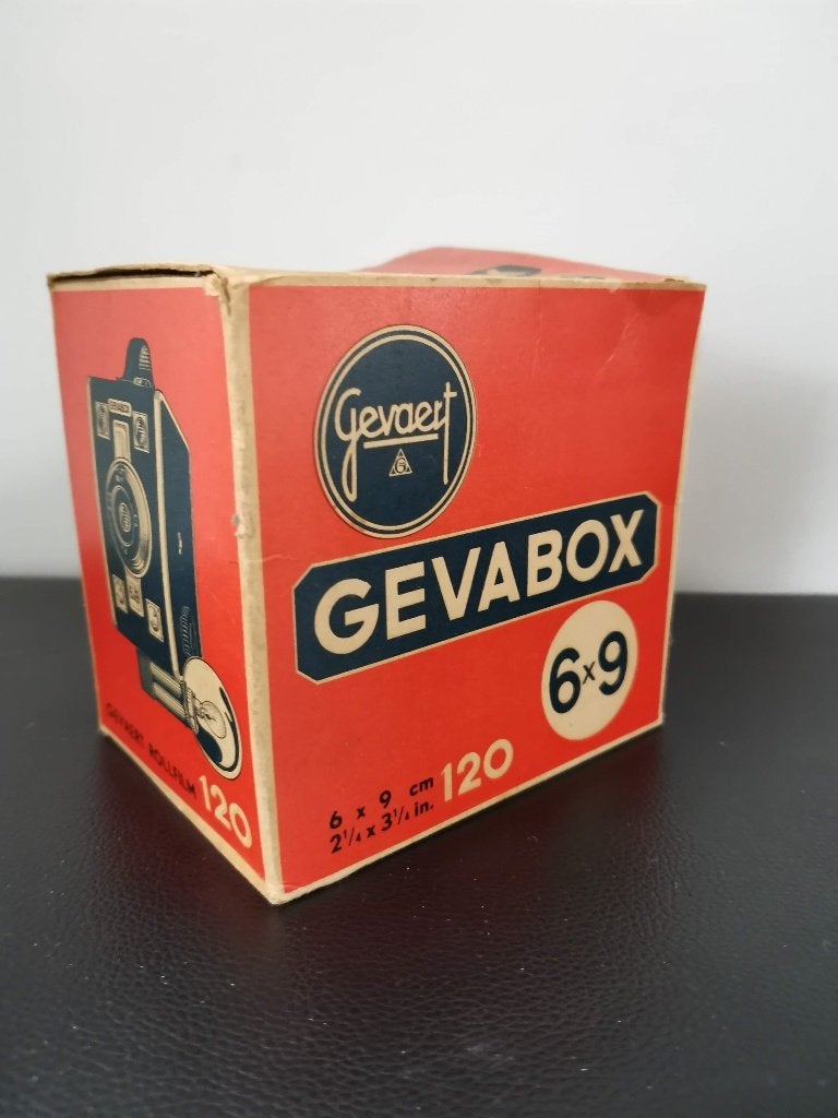 Gevaert Gevabox 6x9 antiek fototoestel 1951, originele doos, Ophalen of Verzenden, 1940 tot 1960, Fototoestel