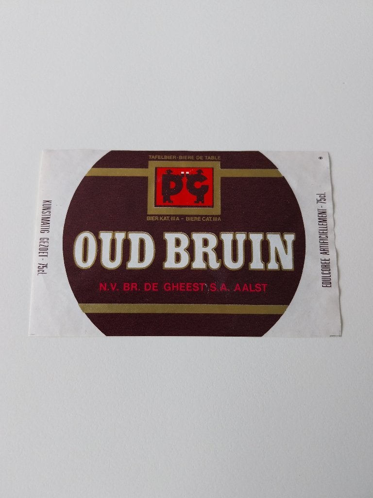Bieretiket Oud bruin Dendria De Gheest Aalst 75cl, Ophalen of Verzenden, Gebruikt