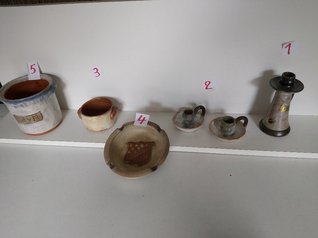 Steengoed gesigneerd Biron (Bouffioulx), Antiek en Kunst, Antiek | Keramiek en Aardewerk, Ophalen of Verzenden